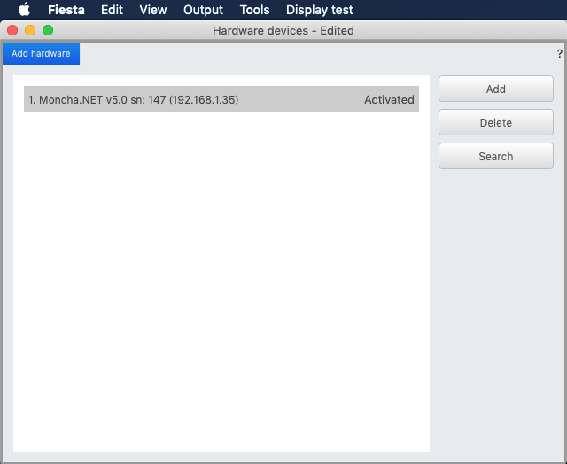 ハードウェア追加ウィンドウ