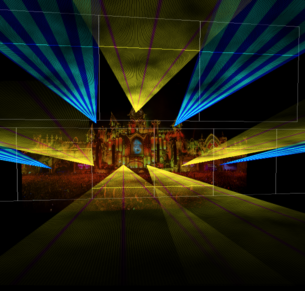 3D レーザービーム　立体表示が出来ます。